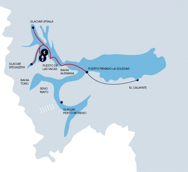 El Calafate. One-Night Cruise in the National Park